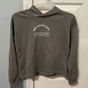 Lightweight hooded top, olive green